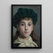 Portrait eines Mädchens - Edwin Harris — gerahmtes Bild an der Wand