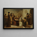 Eine Versammlung von Dorcas im 6. Jahrhundert - Edwin Long — gerahmtes Bild an der Wand
