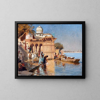 Edwin Lord Weeks - Along the Ghats Mathura.webp