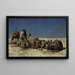 Kamele nahe einem Wasserbehälter - Edwin Lord Weeks — gerahmtes Bild an der Wand