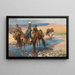 Pferde am Fluss, Perse - Edwin Lord Weeks — gerahmtes Bild an der Wand