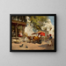 Mädchen der Nautche und Gharry in Ahmedabad - Edwin Lord Weeks — gerahmtes Bild an der Wand