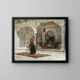 Le Nautch - Edwin Lord Weeks — gerahmtes Bild an der Wand