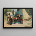 Hund Travois Camp Blackfoot - Edwin Willard Deming — gerahmtes Bild an der Wand