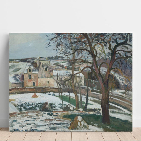 Reproduktion des Gemäldes Schneeeffekt im L'Hermitage, Pontoise - Camille Pissarro