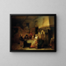 Eine Familie beim Mittagessen betend - Egbert van Heemskerck — gerahmtes Bild an der Wand
