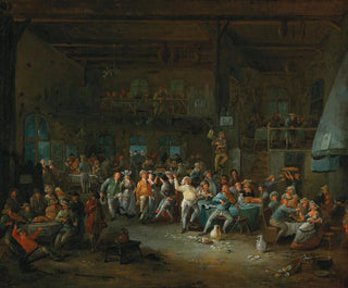 Innere Taverne mit Bauernfest - Egbert van Heemskerck — Ansicht des Kunstwerks