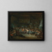 Innere Taverne mit Bauernfest - Egbert van Heemskerck — gerahmtes Bild an der Wand