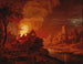 Ein nächtliches Feuer - Egbert van der Poel — Ansicht des Kunstwerks