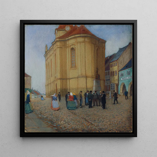 Église à Auscha - Emil Orlik