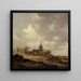 Kirche des Dorfes gesehen von den Dünen - Jan van Goyen — gerahmtes Bild an der Wand