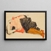 Frau, die ihr Gesicht versteckt - Egon Schiele — gerahmtes Bild an der Wand