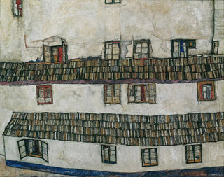 Fenster der Hausmauer - Egon Schiele — Ansicht des Kunstwerks
