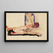 Paar nackt - Egon Schiele — gerahmtes Bild an der Wand
