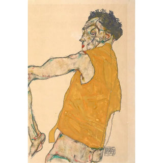 Egon Schiele - SelfPortrait In Yellow Vest 1914.webp