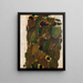 Sonnenblumen I - Egon Schiele — gerahmtes Bild an der Wand
