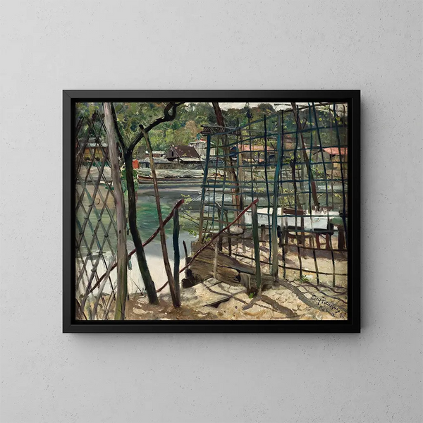 Landschaft von Meudon, Frankreich - Eilif Peterssen — gerahmtes Bild an der Wand