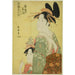Hanaogi de l'Ogiya aus der Serie Schönheiten der Vergnügungsviertel Seiro bijin awase - Eishsai Chki — Ansicht des Kunstwerks