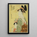 Hanaogi de l'Ogiya aus der Serie Schönheiten der Vergnügungsviertel Seiro bijin awase - Eishsai Chki — gerahmtes Bild an der Wand