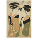Kan serveuse de l'Izutsuya et la geisha Fuseya de l'Ogiya II - Eishsai Chki — Ansicht des Kunstwerks