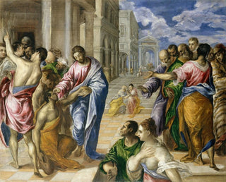 Der Christus, der die Blinden heilt - El Greco — Ansicht des Kunstwerks