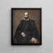 Portrait eines Mannes - El Greco — gerahmtes Bild an der Wand