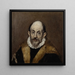 Portrait eines alten Mannes - El Greco Domenikos Theotokopoulos — gerahmtes Bild an der Wand