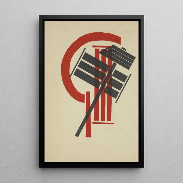 Internationale Gemälde - El Lissitzky — gerahmtes Bild an der Wand