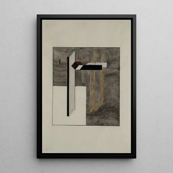 Reproduktion des Gemäldes Studie für Proun 4B - El Lissitzky