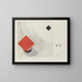 des Überlegenheit der beiden Farben in sechs Konstruktionen Pl 1 - El Lissitzky — gerahmtes Bild an der Wand