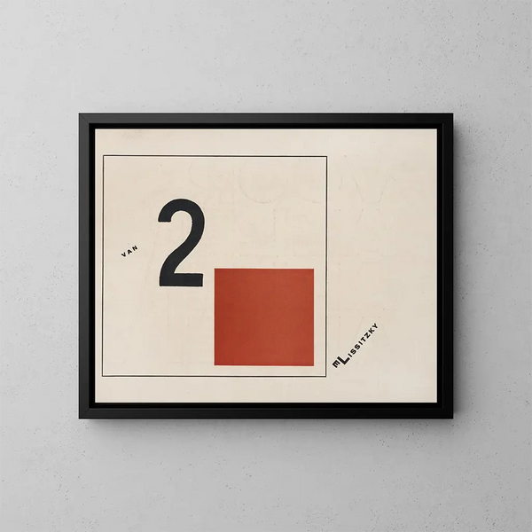 Devenir suprématiste de deux couleurs dans six constructions Pl 2 - El Lissitzky — gerahmtes Bild an der Wand