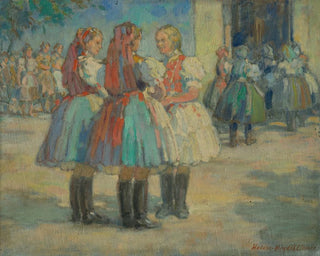 Mädchen in traditioneller Tracht - Elemér Halász-Hradil — Ansicht des Kunstwerks
