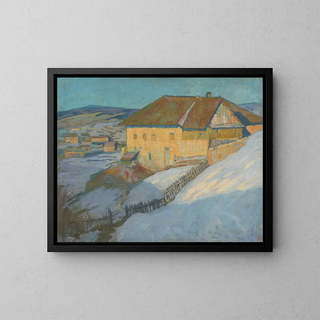 Pays d'hiver - Elemér Halász-Hradil — gerahmtes Bild an der Wand
