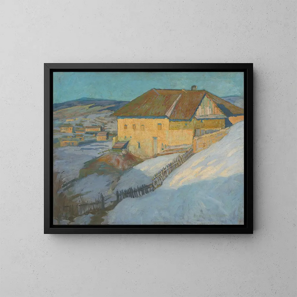 Pays d'hiver - Elemér Halász-Hradil — gerahmtes Bild an der Wand