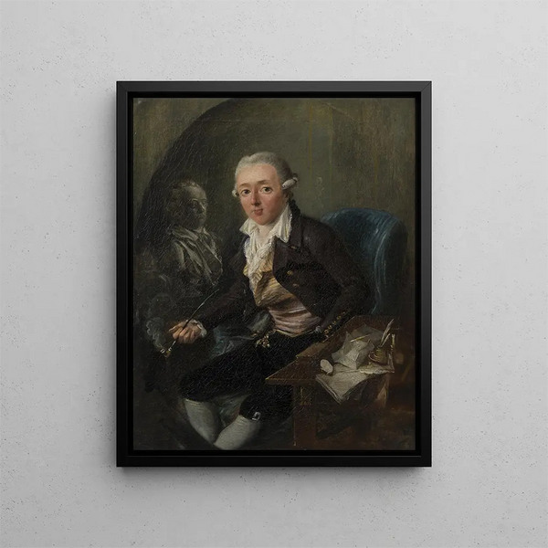 Portrait eines Edelmanns - Elias Martin — gerahmtes Bild an der Wand