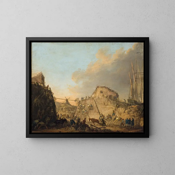 Das Kai in Sveaborg - Elias Martin — gerahmtes Bild an der Wand
