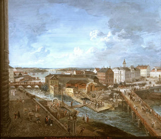 Ansicht von Stockholm vom Königsschloss aus - Elias Martin — Ansicht des Kunstwerks