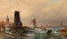 Holländisches Sägewerk, Wassermühle und Mehlmühle bei Amsterdam - Elias Pieter van Bommel — Ansicht des Kunstwerks