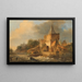 Überschwemmung an der Stadttor - Elias Pieter van Bommel — gerahmtes Bild an der Wand