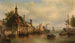 Die alte hansäische Tür an der Maas in Rotterdam - Elias Pieter van Bommel — Ansicht des Kunstwerks