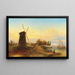 Moulin à eau près d'Amsterdam - Elias Pieter van Bommel — gerahmtes Bild an der Wand