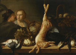 Stillleben mit Gemüse und einem Hasen - Elias Vonck — Ansicht des Kunstwerks