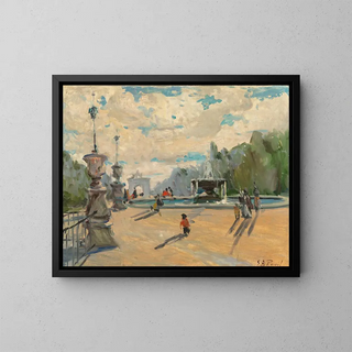 Place du Carrousel, Paris - Élie Anatole Pavil — gerahmtes Bild an der Wand