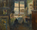 Repriseuse sa fenêtre devant Montmartre - Élie Anatole Pavil — Ansicht des Kunstwerks