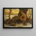 Junges Marsyas, Marsyas verzaubert die Hasen - Elihu Vedder — gerahmtes Bild an der Wand