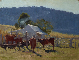 L Uhr der Melkung im Araluen-Tal - Elioth Gruner — Ansicht des Kunstwerks