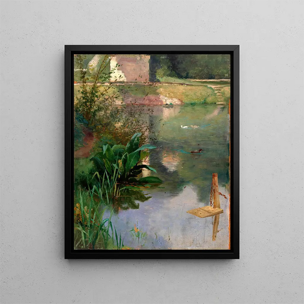 Bord d'un fossé - Eliphalet Fraser Andrews — gerahmtes Bild an der Wand