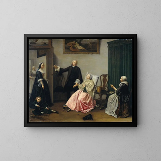 Besuch beim Arzt - Elisabeth Geertruida Wassenbergh — gerahmtes Bild an der Wand