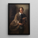 Der Bildhauer Jens Adolf Jerichau, Ehemann der Künstlerin - Elisabeth Jerichau-Baumann — gerahmtes Bild an der Wand
