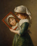 Julie Le Brun se regardant dans un miroir - Elisabeth Louise Vigée Le Brun — Ansicht des Kunstwerks